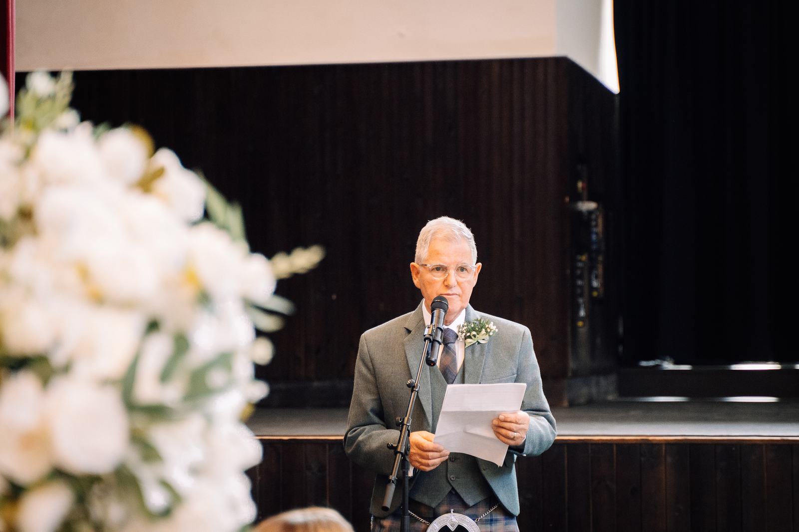Father of the bride giving a speech